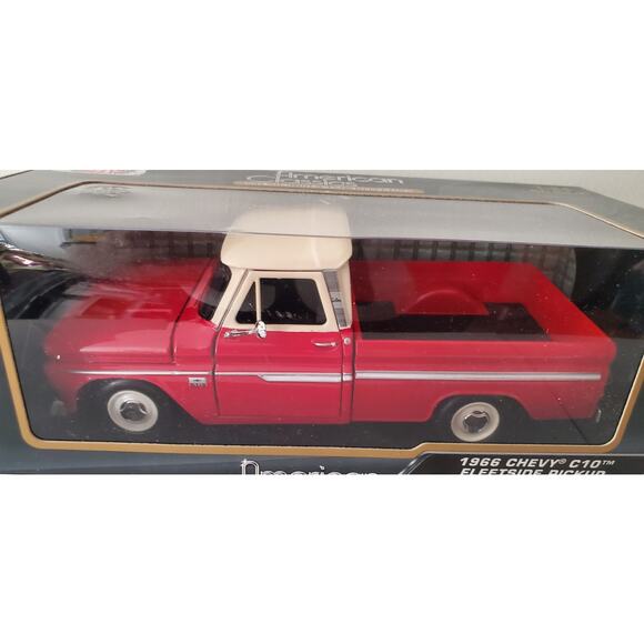 Motor Max American Classics 1966 Chevy C10 Fleetside Red and White 1/24 - Picture 2 of 2